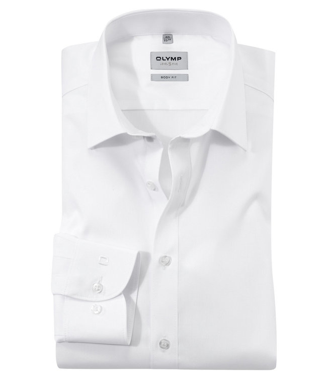 Olymp 6090 64 00 olymp overhemd wit katoen stretch body fit