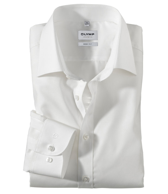 Olymp 6090 64 20 olymp overhemd ecru katoen stretch body fit