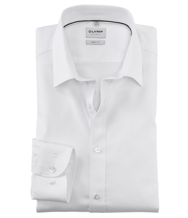 Olymp 0763 64 00  olymp overhemd wil twill katoen stretch body fit