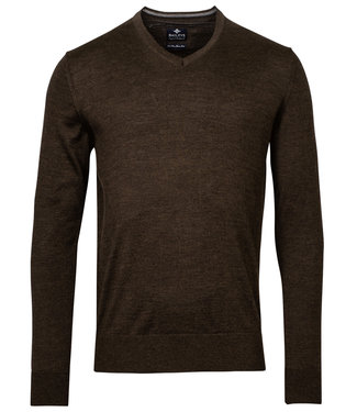 Baileys v-hals trui v-neck pullover donkerbruin