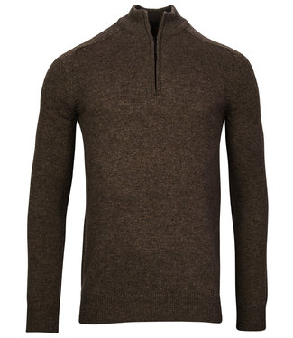 Baileys donkerbruin zipper trui pullover ritsje