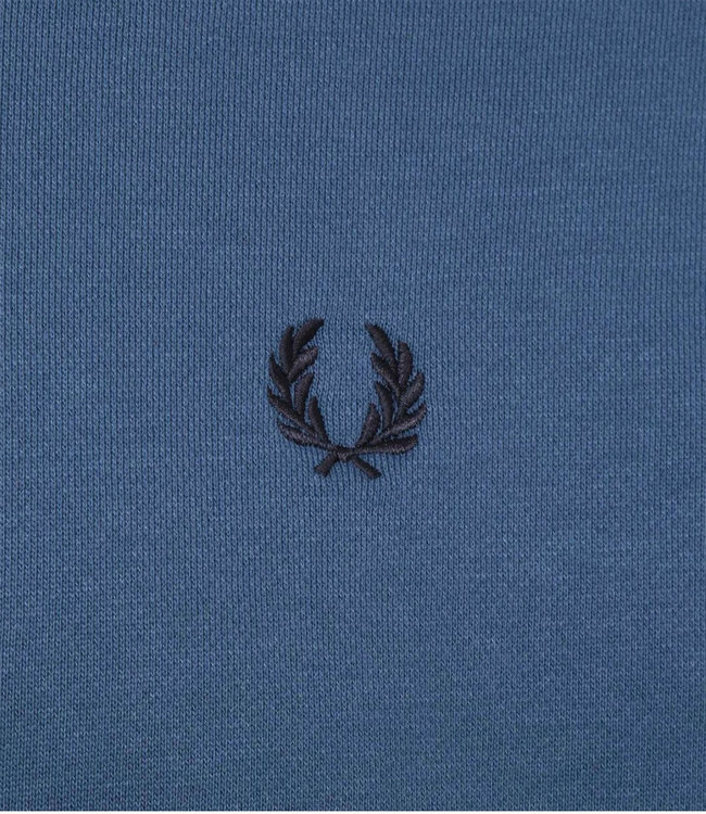 Fred Perry M7535 963 Fred Perry ronde hals sweater blauw midnight blue crew neck sweatshirt