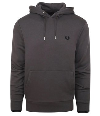 Fred Perry heren hoodie antraciet grijs gunmetal met capouchon