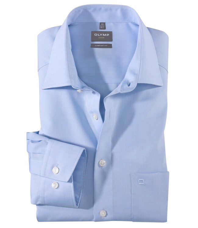 Olymp 5131 64 11 lichtblauw strijkvrij comfort fit overhemd