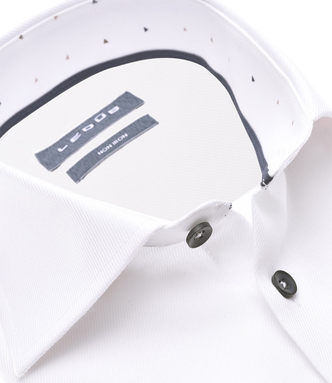 0141360 910-910 strijkvrij overhemd wit katoen 1knoops wide spread