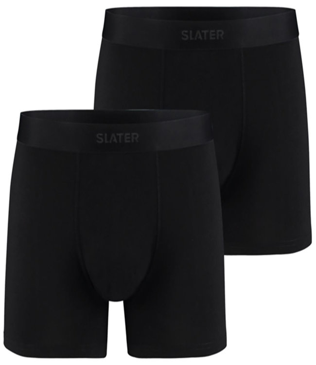 Slater 8820 Slater 2-pack bamboo boxer shorts zwart black