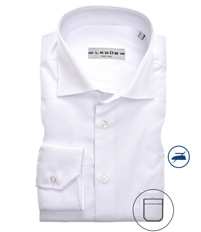0323508 910 strijkvrij wit overhemd modern fit wide spread