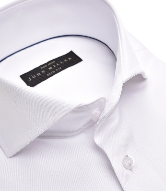 John Miller 5346711 910 John Miller heren overhemd slim fit wit cut away strijkvrij non-iron