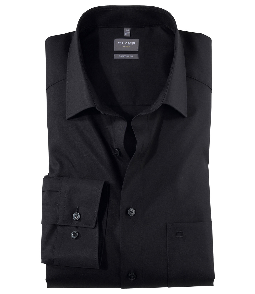 1128 14 28 Olymp comfort fit strijkvrij heren overhemd bruin print