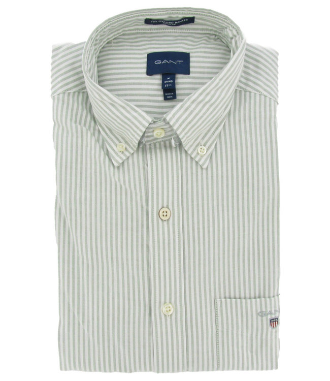 Gant 3056700 362 groen-wit oxford streepje