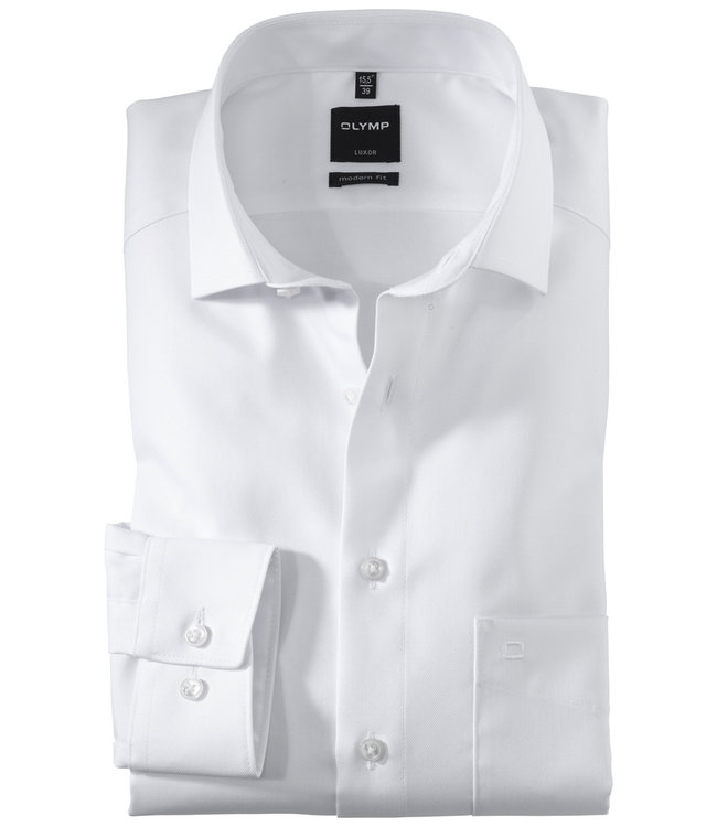 juni Geweldig pond 0745 69 00 Olymp modern fit strijkvrij heren overhemd mouwlengte 7 wit -  Shirtsupplier.nl