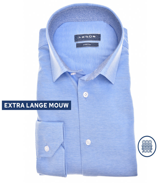0141771 140 heren lichtblauw jersey overhemd modern fit mouwlengte 7