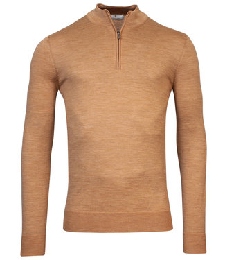 Thomas Maine heren beige bruin zipper trui ritsje