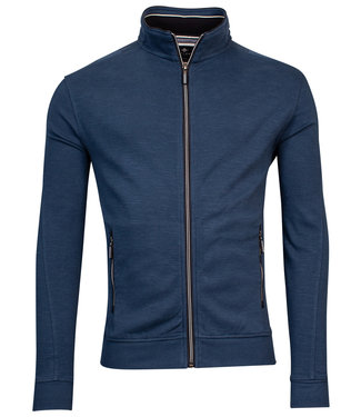 Baileys jeans blauw structuur vest zakken en ritsen