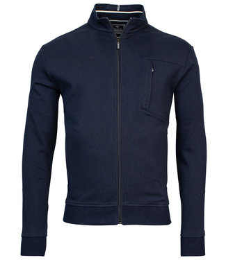 Baileys heren sweat vest donkerblauw ritsen