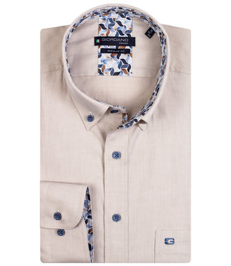 Giordano Regular Fit overhemd beige zand button down