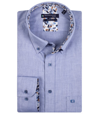 Giordano Regular Fit overhemd indigo blauw button down