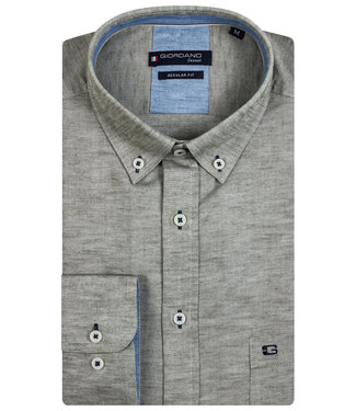 Giordano Regular Fit olijfgroen oxford button down