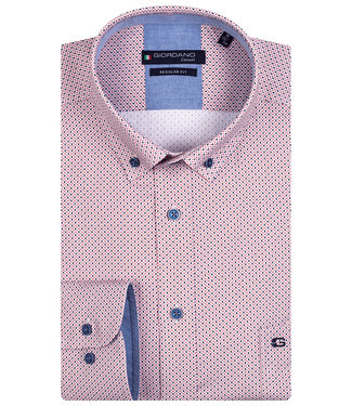 Giordano Regular Fit wit donkerblauw rood retro print