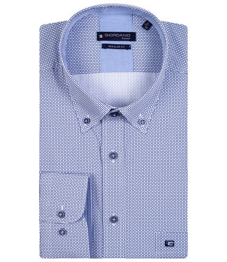 wit blauw mini print