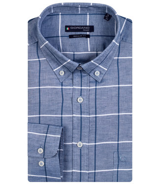 jeans blauw wit donkerblauw grote ruit