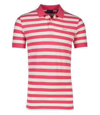 Gant heren polo roze wit streep