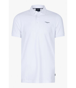 Cavallaro heren polo wit white katoen stretch basic polo