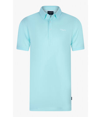 Cavallaro heren polo aqua blauw katoen stretch basic polo