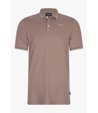 Cavallaro heren polo taupe bruin katoen stretch andrio polo