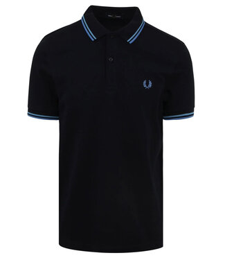 Fred Perry Twin Tipped polo donkerblauw met blauw logo