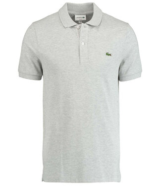 Lacoste slim fit zilver grijs polo groen krokodil