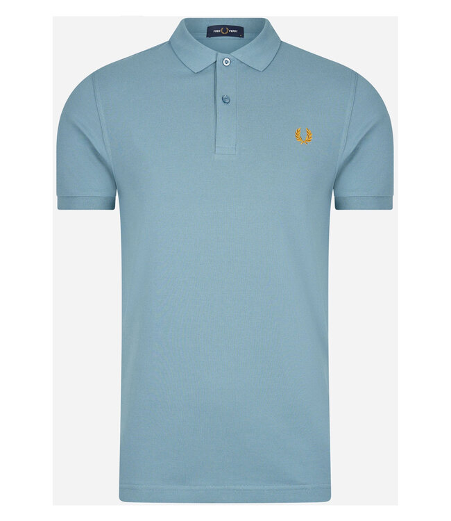 Fred Perry M6000 kleur N11 PLAIN polo blauw met goud logo
