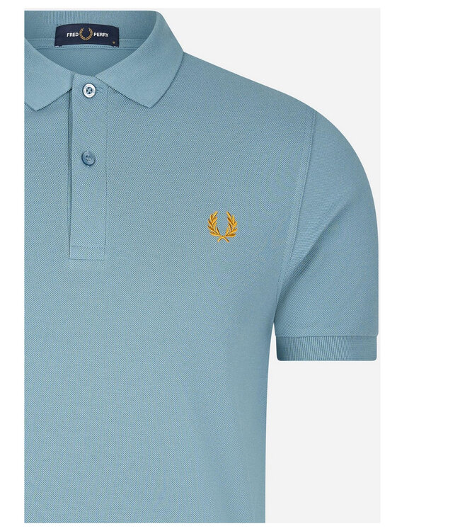 Fred Perry M6000 kleur N11 PLAIN polo blauw met goud logo