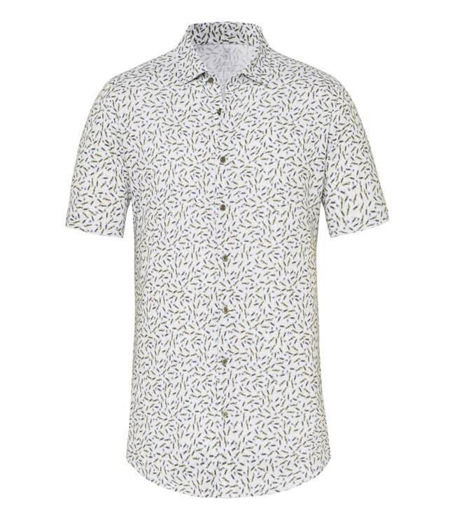 Desoto 63232-3 622 korte mouw overhemd wit met insecten print