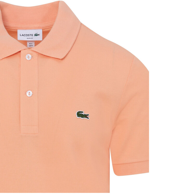 Lacoste 2023 PH4012 11 HEB slim fit oranje perzik polo groen krokodil