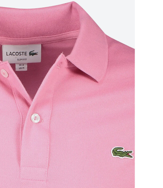 Lacoste 2023 PH4012 11 2R3 slim fit roze polo groen krokodil