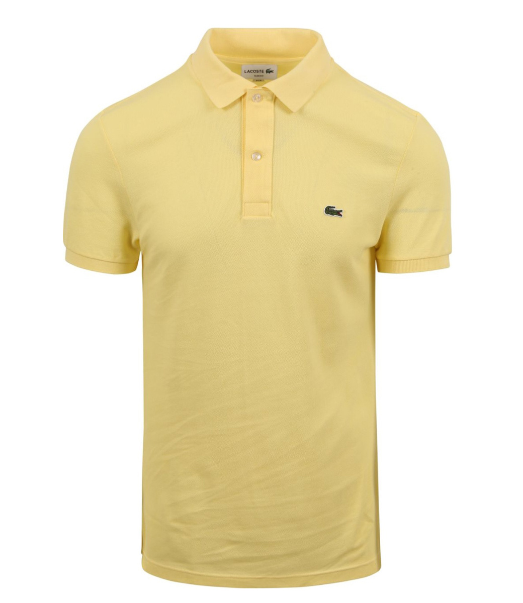 Lacoste slim fit geel polo PH4012 11 107 1HP3 Men's SS polo Yellow Shirtsupplier.nl