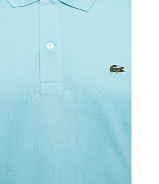 Lacoste slim fit aqua blauw polo groen krokodil