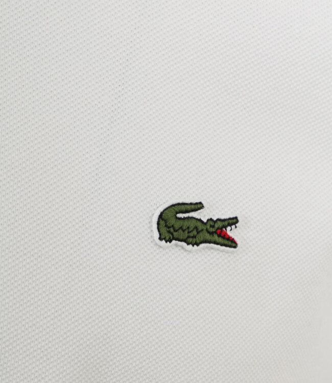 Lacoste PH4012 001 slim fit wit heren polo groen krokodil