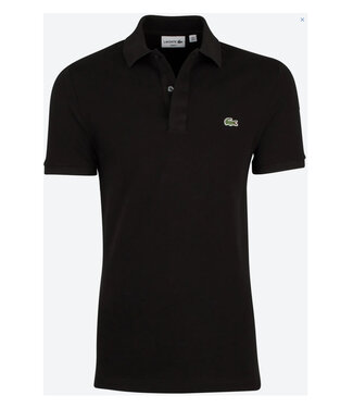 Lacoste slim fit zwart polo groen krokodil