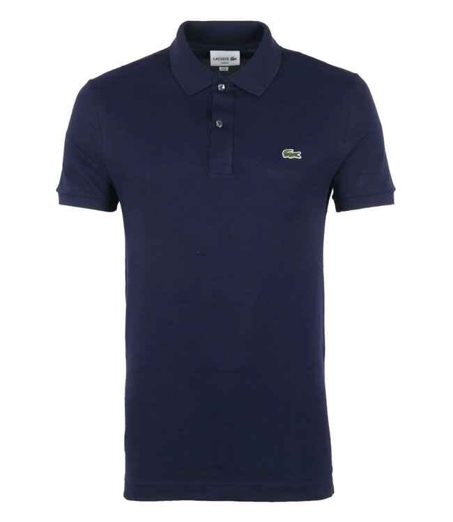 Lacoste slim fit donkerblauw polo groen krokodil