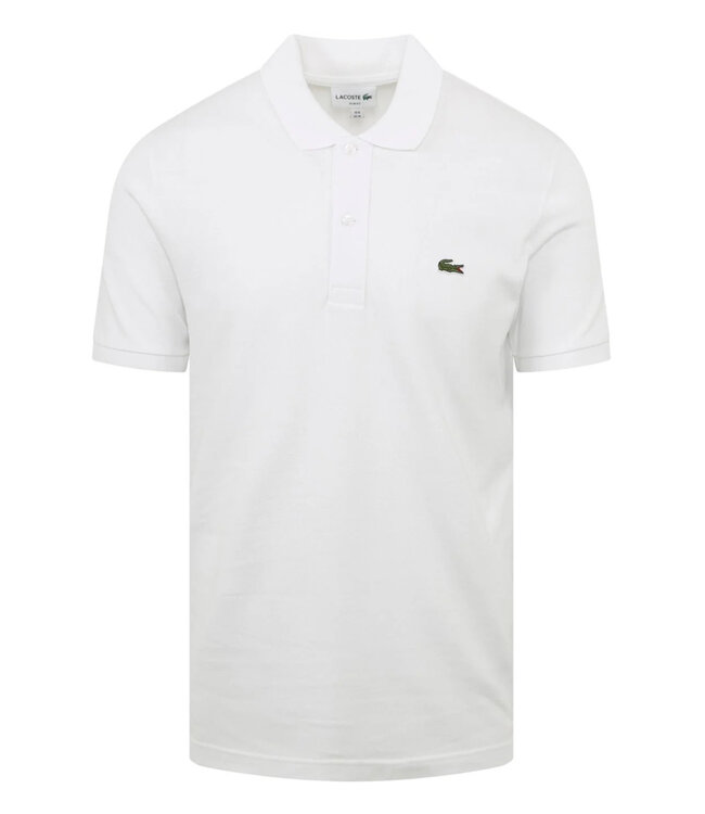 Lacoste slim fit wit polo groen krokodil