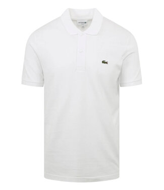 Lacoste slim fit wit polo groen krokodil