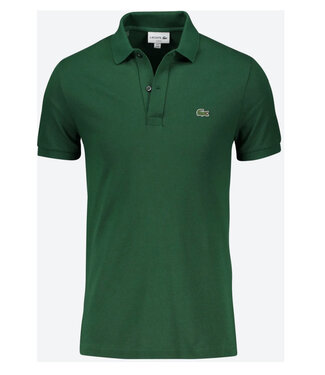 Lacoste slim fit flessengroen polo groen krokodil