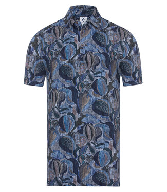 polo limited edition blauw bruin print