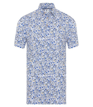 beige blauw speciale ballonnen print