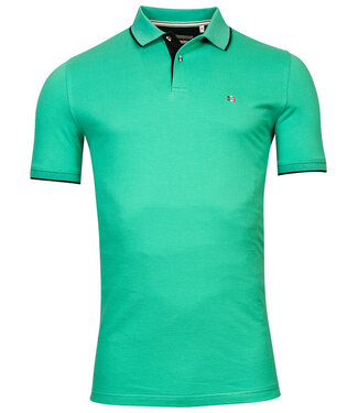 Giordano Tailored heren polo turquoise groen