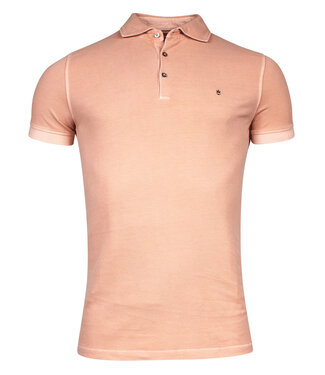 Thomas Maine polo soft koraal 1knoops cut away