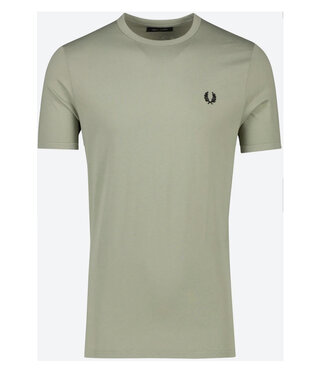 Fred Perry Ringer t-shirt ronde hals licht olijfgroen