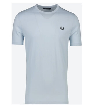 Fred Perry Ringer t-shirt ronde hals lichtblauw